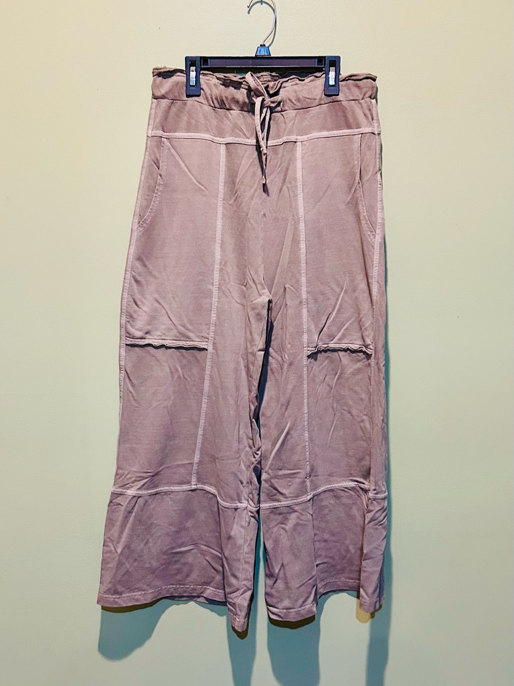 Zenana Wide Leg Drawstring Lounge Pants - Olive Green